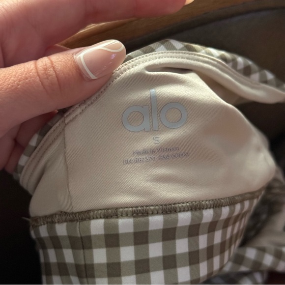 ALO Yoga Brown and White Fitted Bustier Camisole - Picture 2 of 3